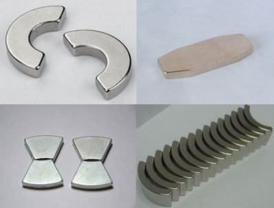 Kundenspezifische geformte Magneten Zn-Beschichtungs-Bogen NdFeB-Magnet-N35-N52 ISO14001